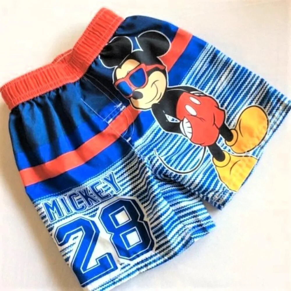 DISNEY MICKEY MOUSE SWIMSUIT TRUNKS  2T NEW